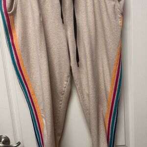 Torrid Cotton Joggers Sweatpants Lounge AthLeisure Light Tan 3